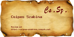 Csipes Szabina névjegykártya