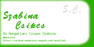 szabina csipes business card